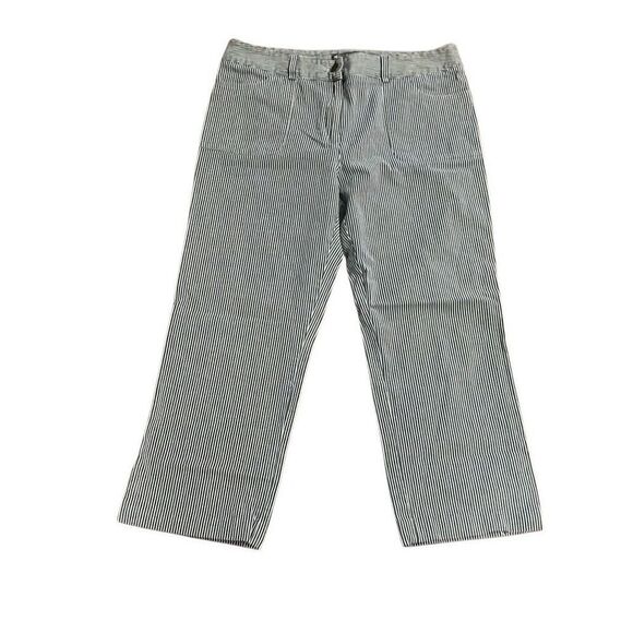 Elliott Loren pinstripe Capri pants size 10 - Picture 1 of 3